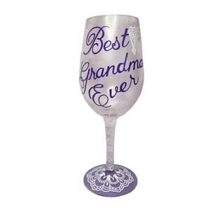 Lolita Bar Drinkware, The Best Grandma Ever Frosted Champagne Wine Glass